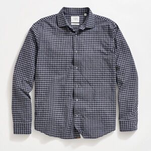 Billy Reid Plaid Check Hutcheson Sport Shirt, made of 100% size S